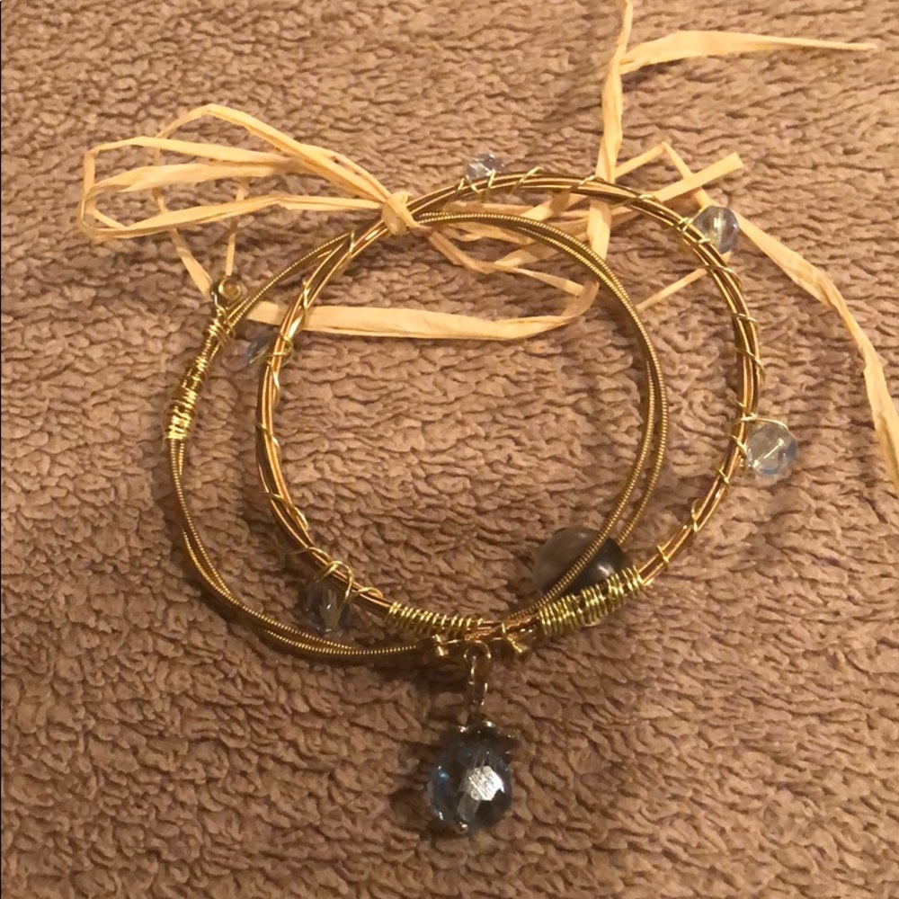 Bracelets, Set Of Two Guitar String Bracelets - image 1